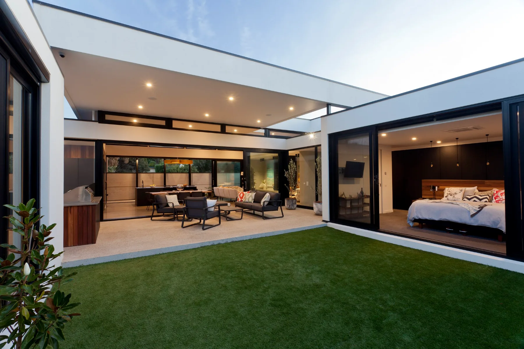 Canterbury, Mount Martha. Bedroom wing across the courtyard.