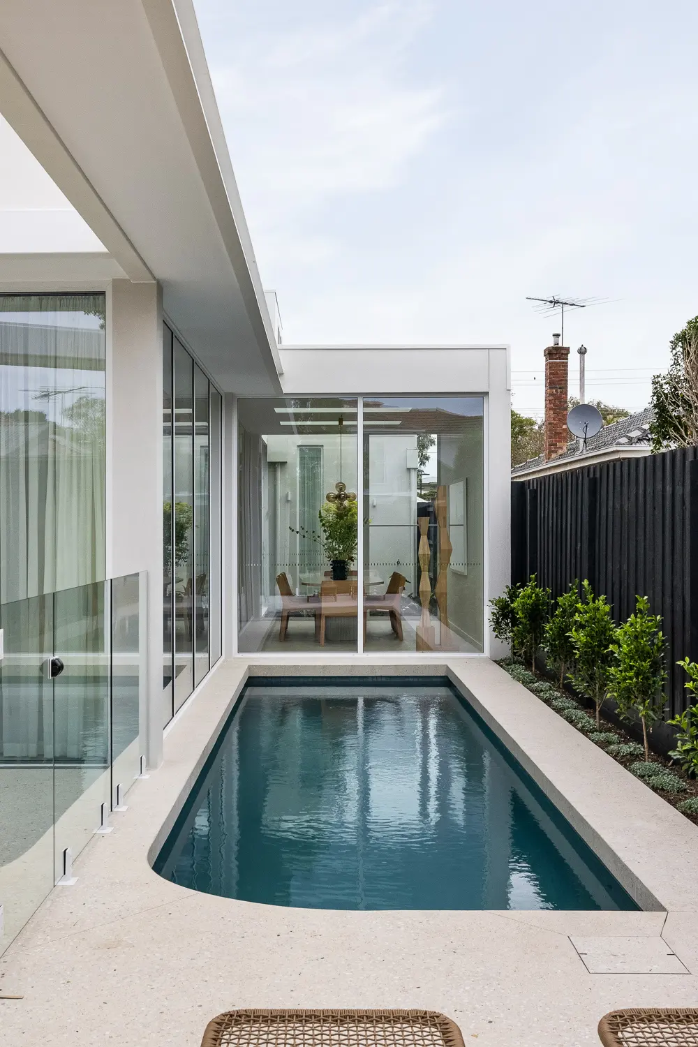 Cluden, East Brighton. Lap pool off the living room.