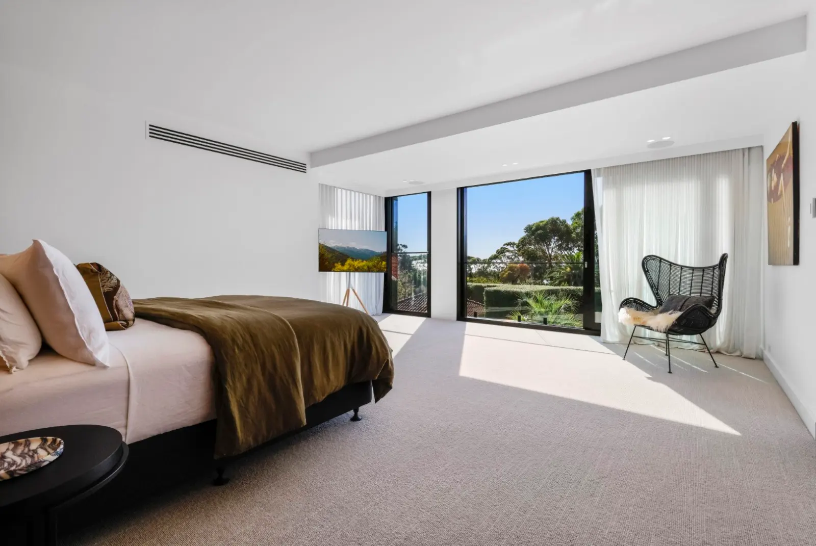 Malabar. Main bedroom looking out to the garden.